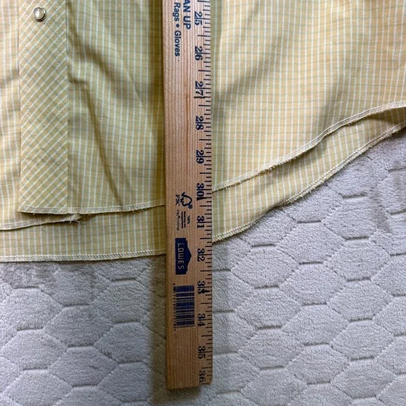 VTG 50s 60s Tem Tex Extra Long Tails Men's Western Pearl Snap Shirt Sz 18 35